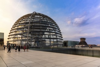 Berlin, Germany, July 28, 2019: View of the dome of Reichstag building, seat of the German