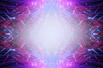 Multicolored optical fibers background. Blank space for texts
