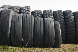 Tires for trucks and tractors. Horizontal image