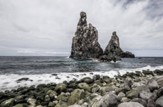 Beach at Ribeira de Janela, Madeira Island, Portugal, Europe, Portugal, Europe