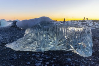 Diamond Beach at the Glacier Lagoon Jökulsarlon in Iceland, Europe, Iceland, Europe