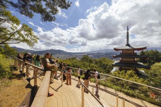 FUJIYOSHIDA CITY, JAPAN - SEPT 17TH, 2024: Arakura Fuji Sengen-jinja Shrine in Arakurayama Sengen