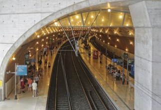 Platforms B and C of the Monte-Carlo railway station, Monaco, Europe