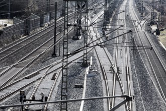 The Hanover–Würzburg high-speed railway, Nörten-Hardenberg, district of Northeim, Lower Saxony,