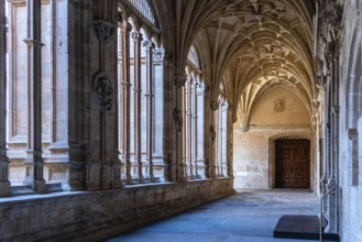 Salamanca, Spain, January 15, 2022: Cloister of The Monastery of San Esteban, Europe