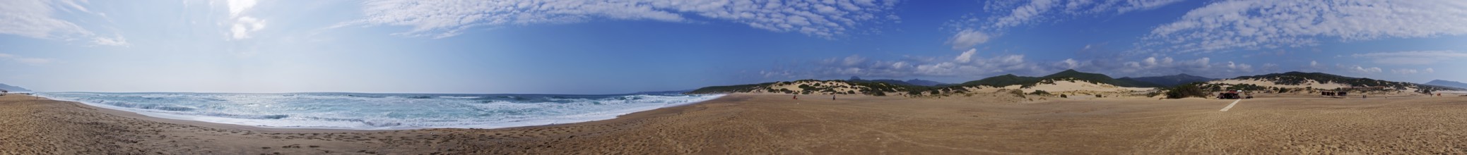 360 degree panorama, Dune di Piscinas, Costa Verde, Sardinia
