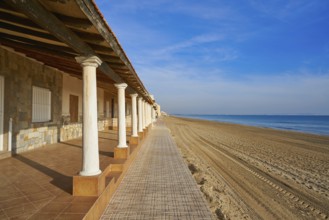 Guardamar del Segura beach houses in Alicante of Spain at Costa Blanca