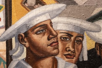 Maruja Mallo, The Fair (La verbena), 1927, oil on canvas, museo nacional centro de arte Reina