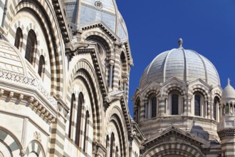 Detail of Marseille Cathedral. It is a Roman Catholic cathedral, and a national monument of France,