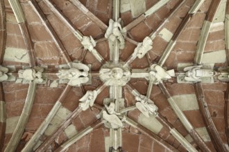 North wing of the cloister, vault with angels as keystones, St., Sankt, Saint