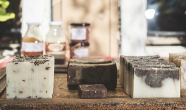 Handmade soap with herbs