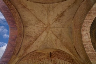 Alhambra arch Puerta del vino ceiling in Granada of Spain Wine Door