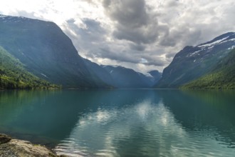 The Kjenndalsbreen is part of the Jostedalsbreen, one of the largest glaciers in Norway, and forms