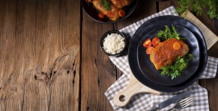 Roast cabbage rolls with rice and minced meat according to grandma's recipe