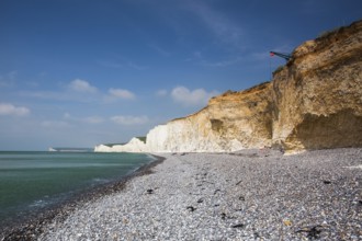 Landscape of Seven Sisters cliffs on English coast