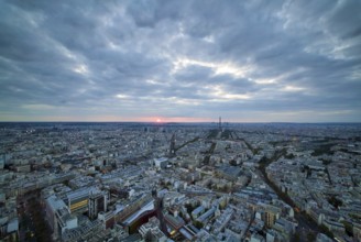 Sunset in Paris from the Montparnasse Tower