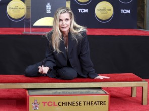 TCM Hosts Handprint And Footprint Ceremony Honoring Michelle Pfeiffer held at the TCL Chinese