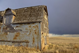 Prairie Storm Clouds rural Saskatchewan Old Barn