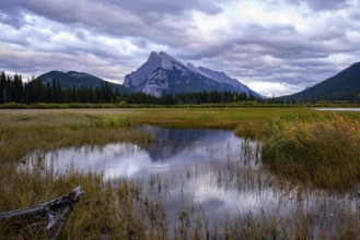 Vermillion Lake in sunset Alberta Canada Banff National Park