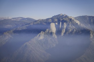 Moro Rock is a granite dome rock formation in Sequoia National Park, California, USA, North America