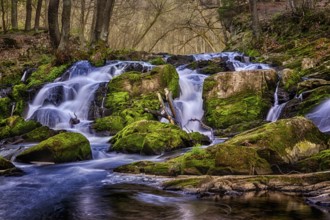 Waterfall located in the forest