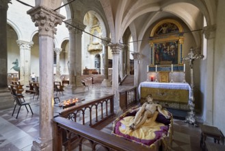 Todi Umbria Italy. Concattedrale della Santissima Annunziata. Cathedral. Statue of Christ