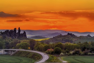 Devil's Wall near Thale at sunset