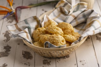Traditional food basket high angle