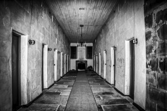 Port Arthur, Tasmania, Australia on June 8, 2013: View on cell block in historic Port Arthur penal
