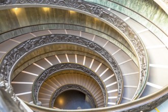 ROME, ITALY - CIRCA SEPTEMBER 2020: the famous spiral staircase with double helix. Vatican Museum,