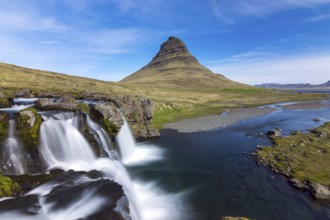 Kirkjufell with Kirkjufellsfoss in Iceland