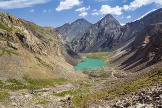 Amazing mountain lake in Kirghizia, Tien Shan