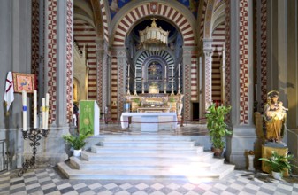 Cortona Arezzo Tuscany Italy. Basilica Santa Margherita hilltop