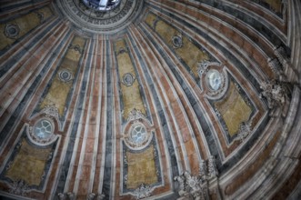 Inside view of (Cupula) of Estrela Basilica in Lisbon, Portugal, Europe
