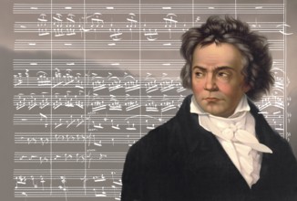 Ludwig van Beethoven, 1770 -1827, German composer, digitally altered