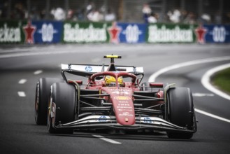 Lewis Hamilton of Great Britain drives the Scuderia Ferrari HP SF-25 during the Australian Formula