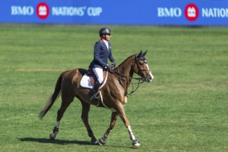 Sameh El Dahan of Great Britain, riding WKD Aimez Moi competes in the BMO Nations Cup during the