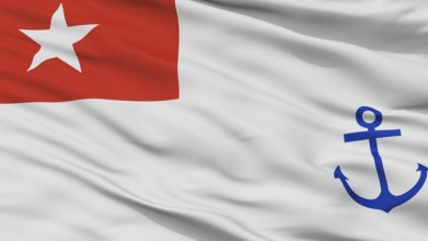 Naval Ensign Of Myanmar Flag, Closeup View
