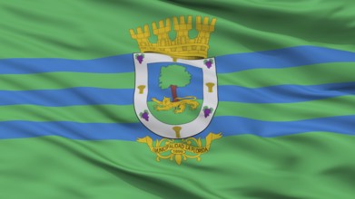La Florida City Flag, Country Chile, Closeup View