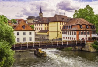 Historic old town of Bamberg (Franconia, Germany) at the river Regnitz