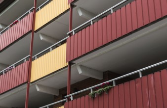 Bollnas city, Gavleborg County, Sweden, 08 04 2019- View over red and yellow residential