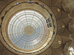 Blackpool, Lancashire, United Kingdom, 5 March 2022: the glass dome inside the entrance of the