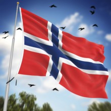 Flag of Norway, This is a computer generated and 3d rendered image
