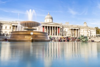 London, England, March 08, 2012: The National Gallery and Trafalgar Square in the afternoon