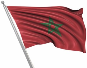 Flag of Morocco, This is a computer generated and 3d rendered image
