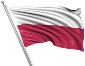 Flag of Poland, This is a computer generated and 3d rendered image