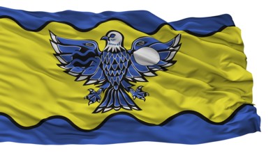 Burnaby City Flag, Country Canada, Isolated On White Background