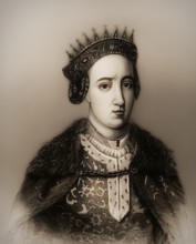 Margaret I, Margrete Valdemarsdatter, 1353 – 1412, ruler of Denmark, Norway and Sweden, digitally