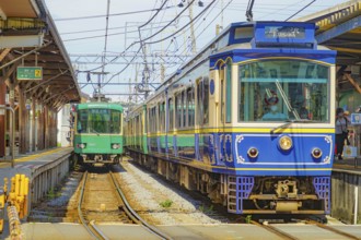 Enoshima Electric Railway (Eno) and Line. Shooting Location: Kanagawa Prefecture Kamakura City