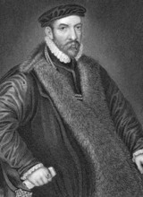 Nicholas Bacon (1510-1579) on engraving from 1838. English politician and father of the philosopher